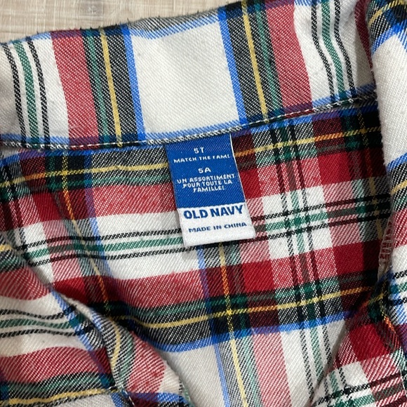 5T Old Navy Tartan Stewart plaid nightgown - Picture 3 of 6